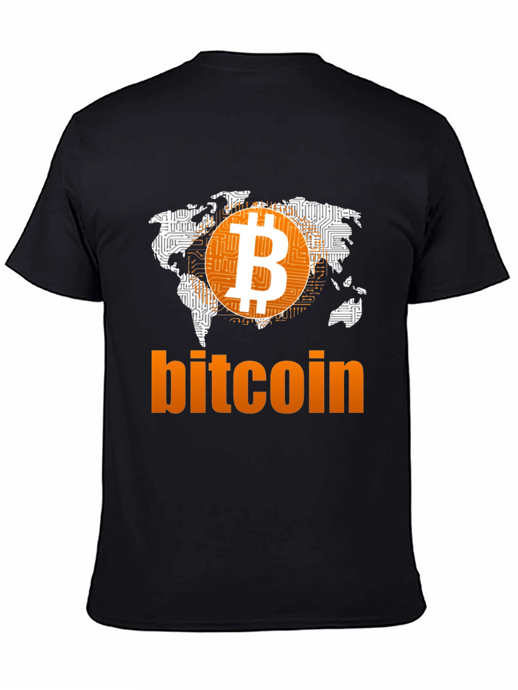 Bitcoin World Map Graphic T-Shirt