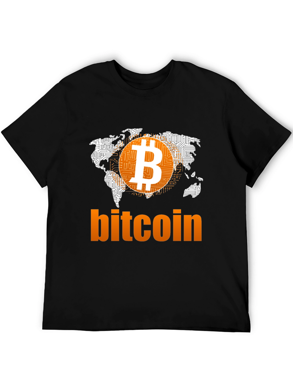 Bitcoin World Map Graphic T-Shirt