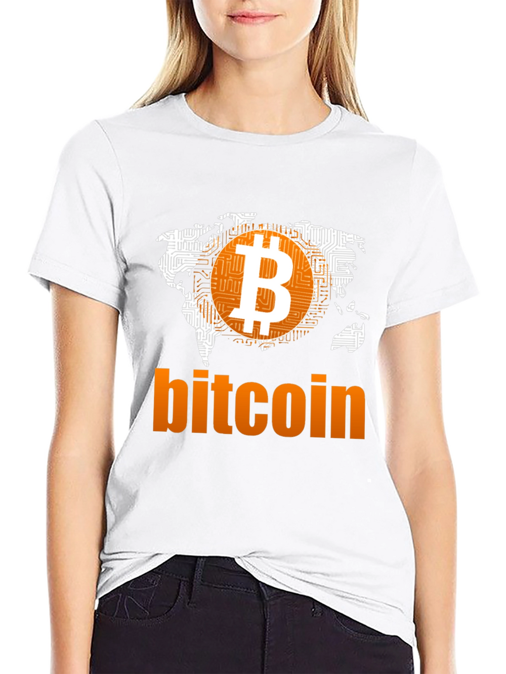 Bitcoin World Map Graphic T-Shirt
