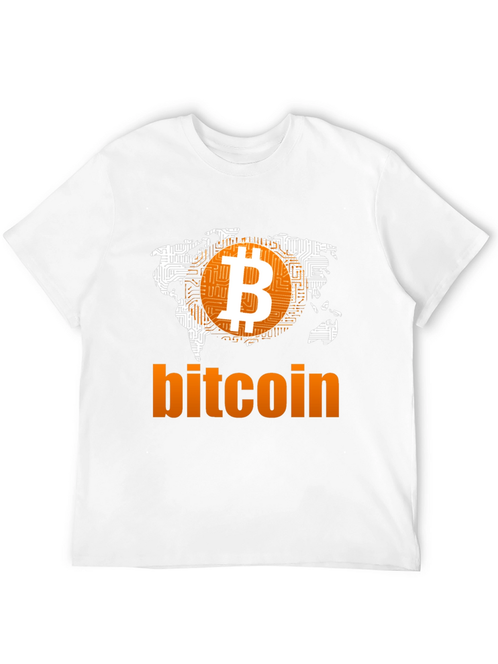 Bitcoin World Map Graphic T-Shirt