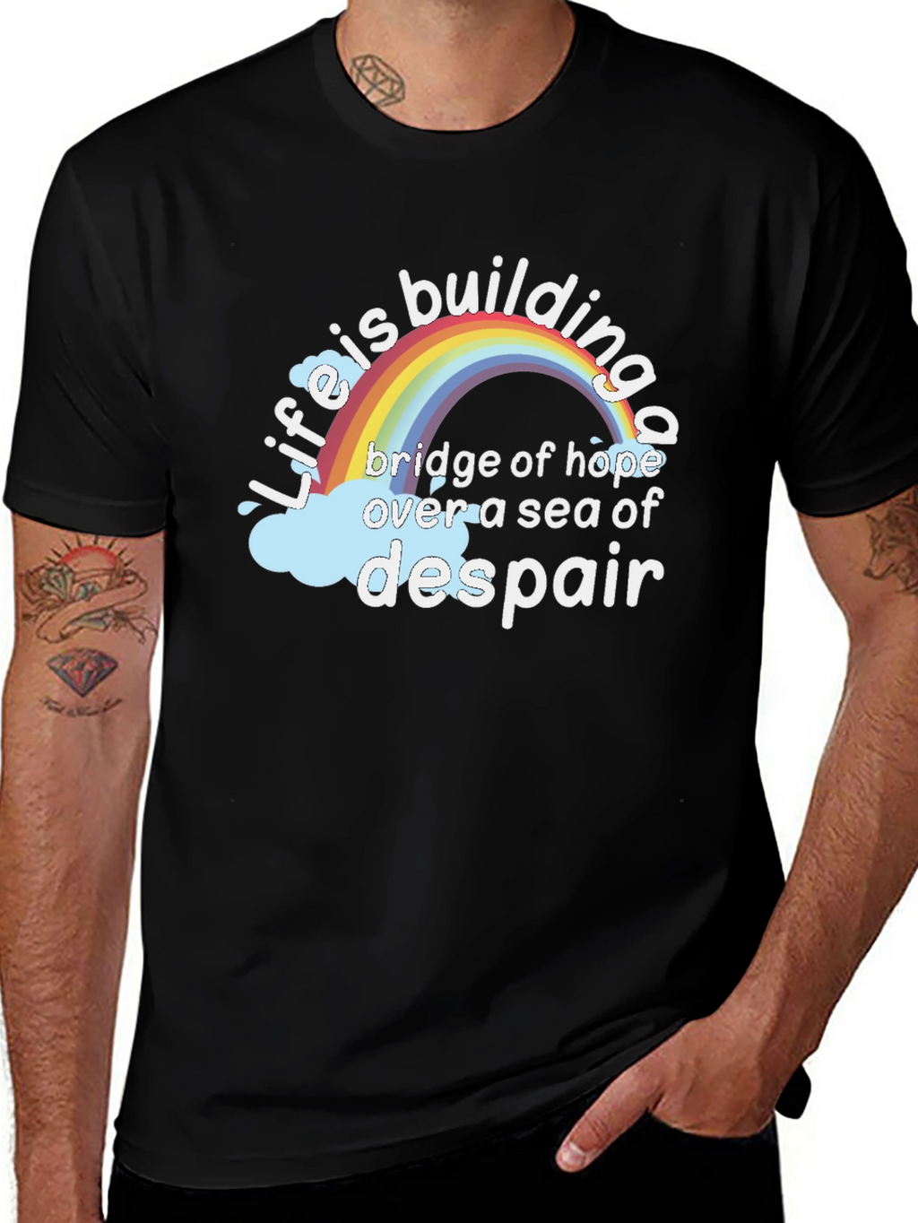Rainbow Bridge of Hope Graphic T-Shirt