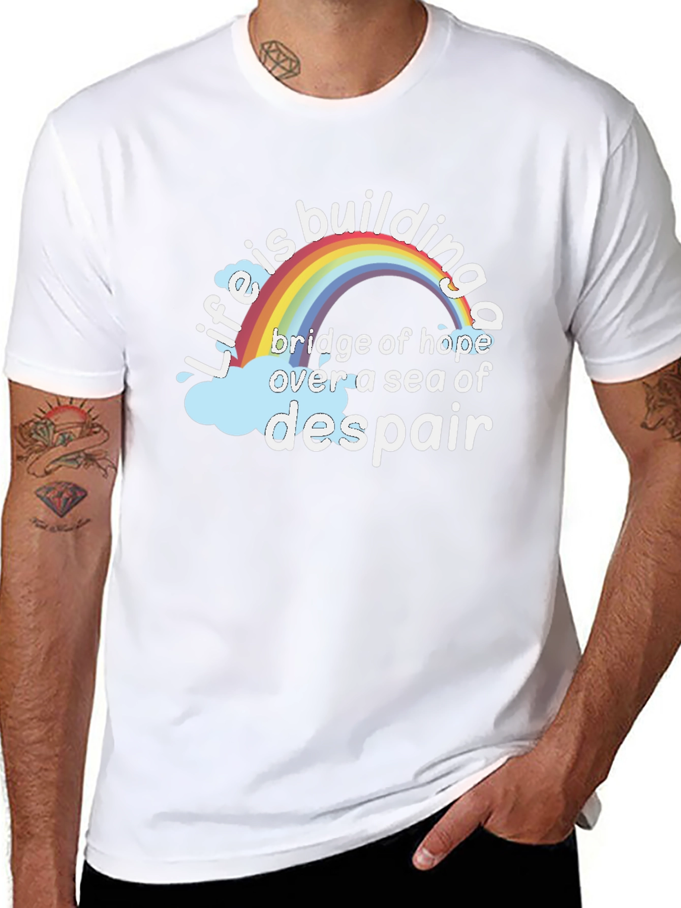 Rainbow Bridge of Hope Graphic T-Shirt