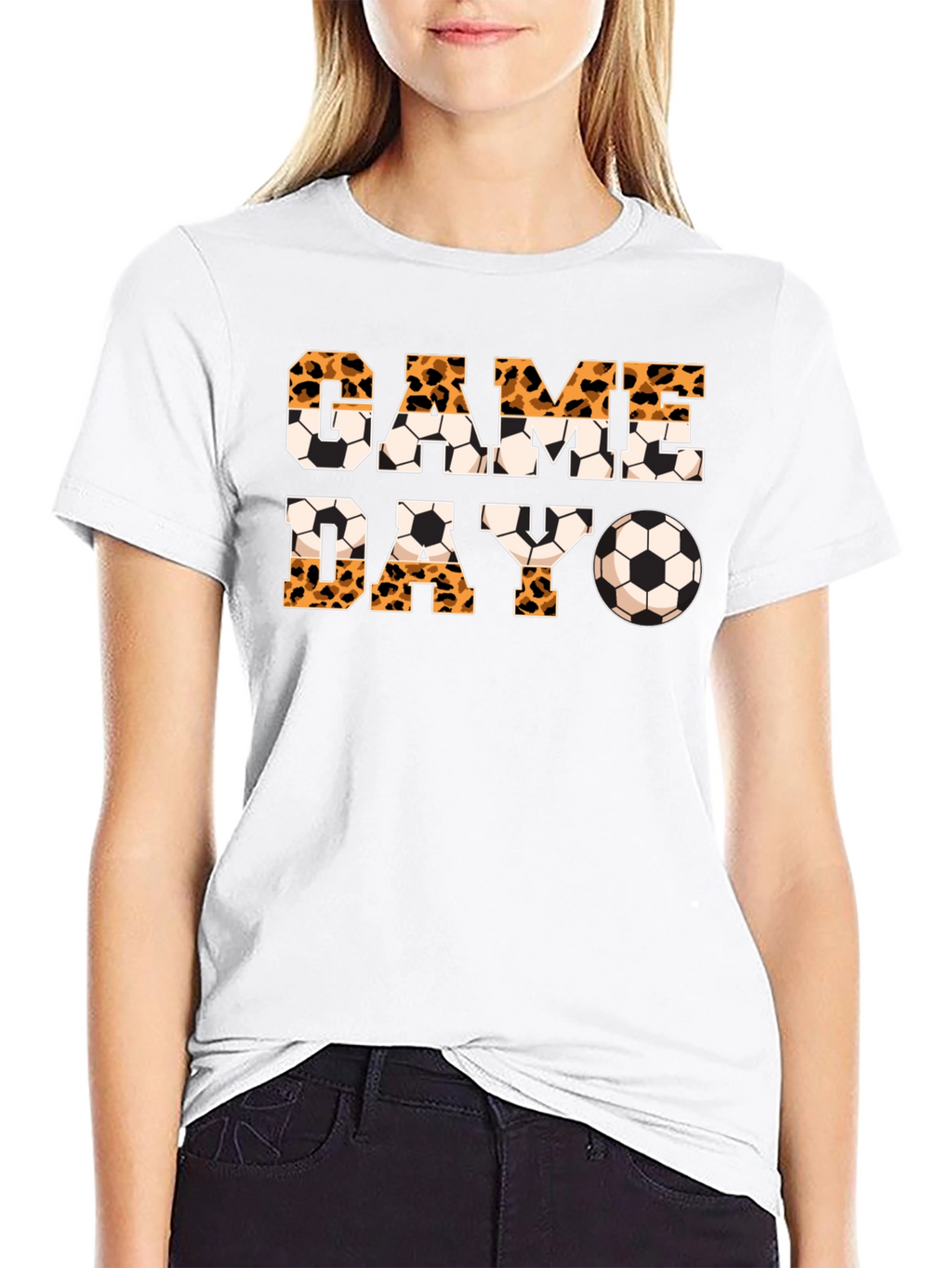 Game Day Leopard Print Soccer T-Shirt