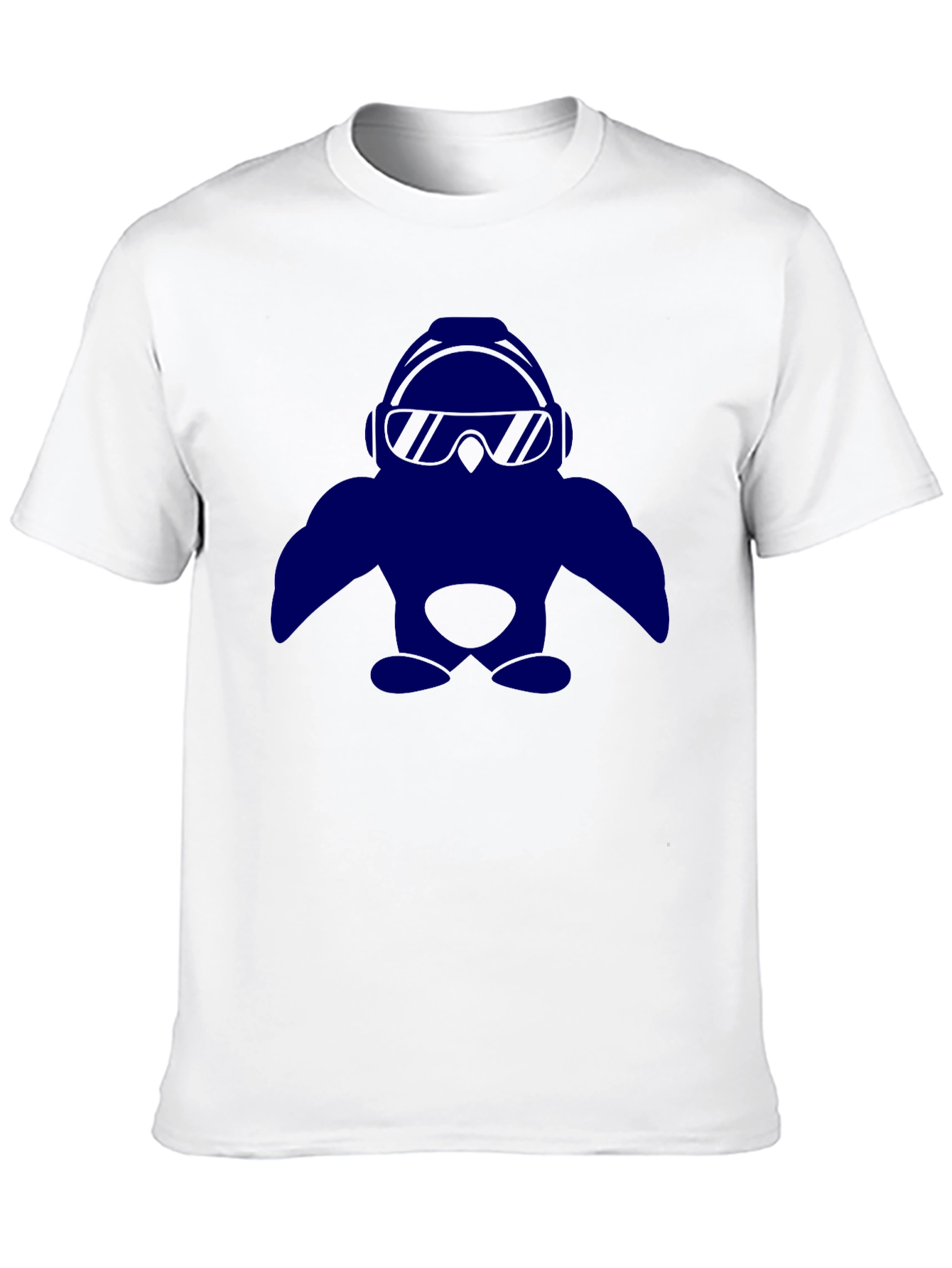 Cool Penguin Graphic Tee - Black