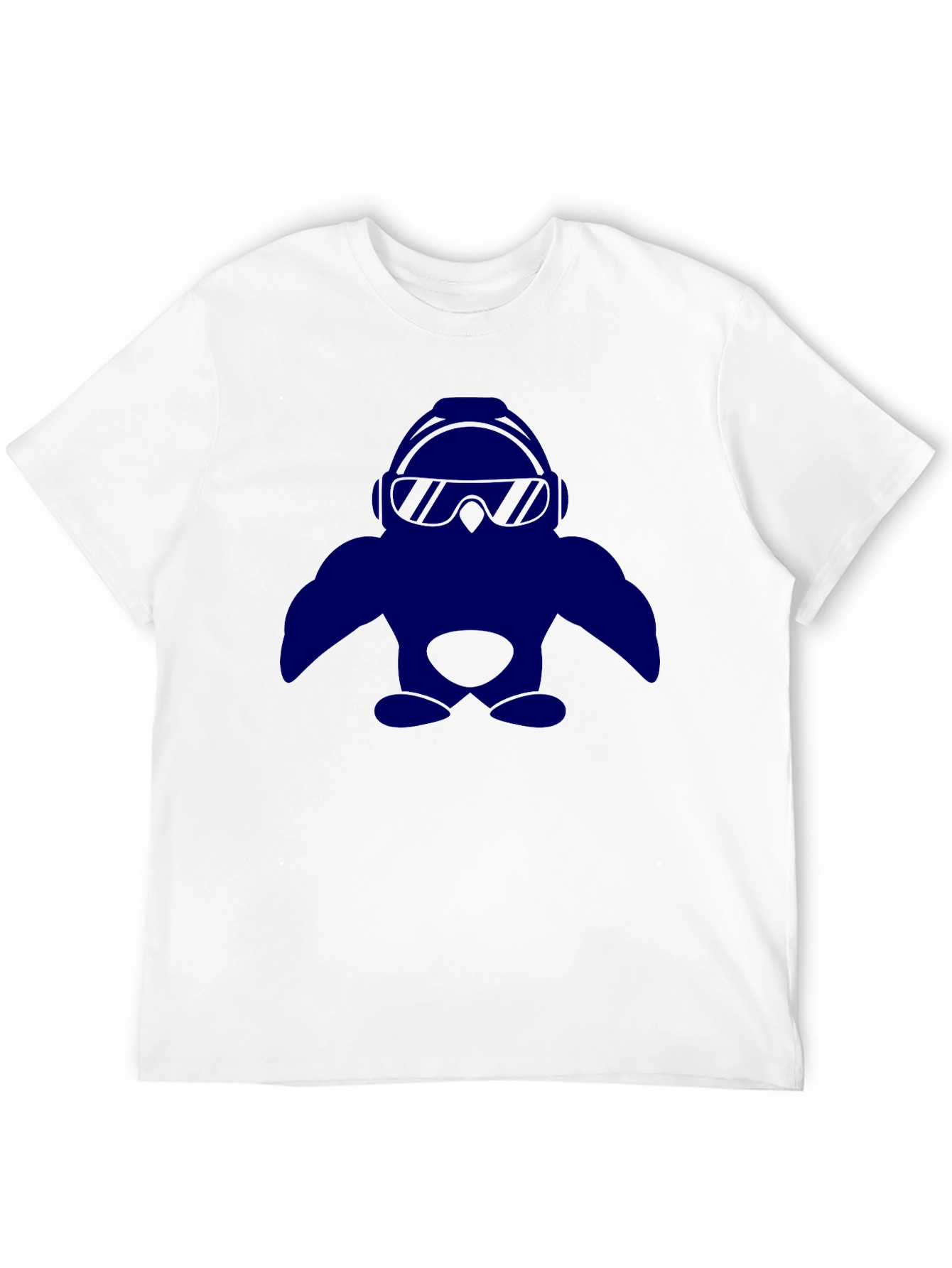 Cool Penguin Graphic Tee - Black