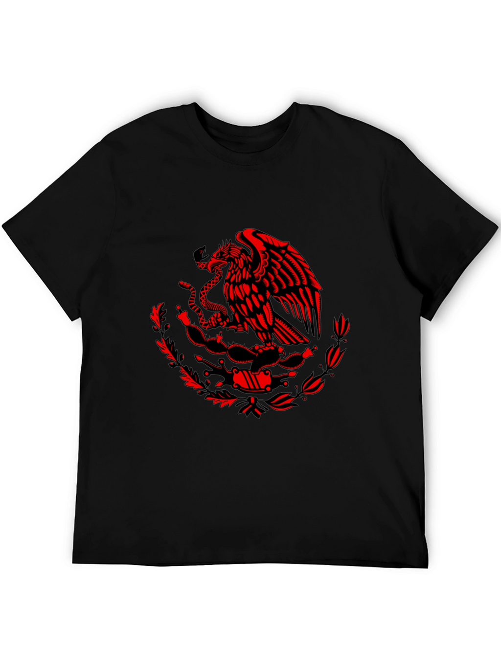 Mexican Eagle Graphic Tee - Black