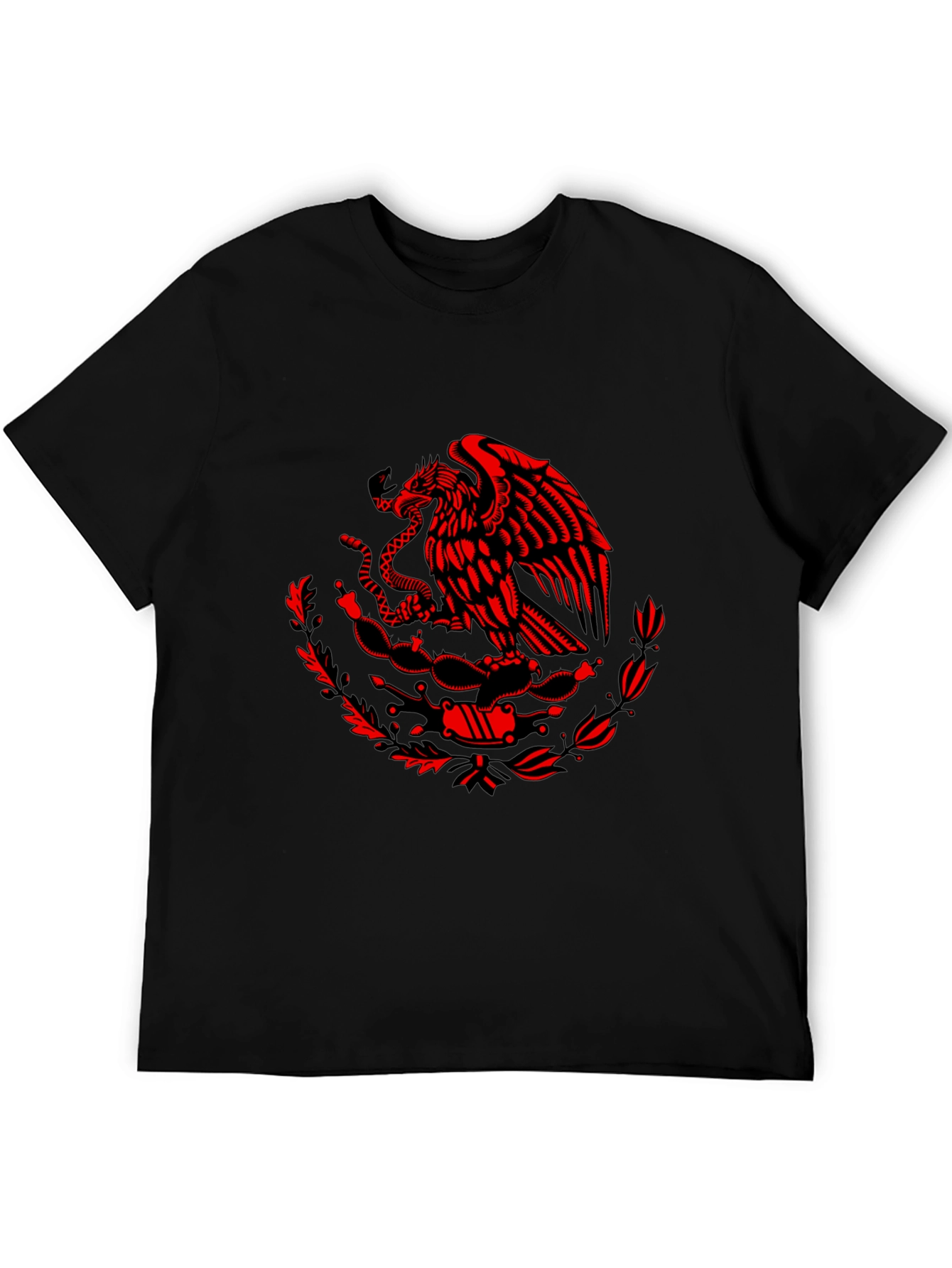 Mexican Eagle Graphic Tee - Black