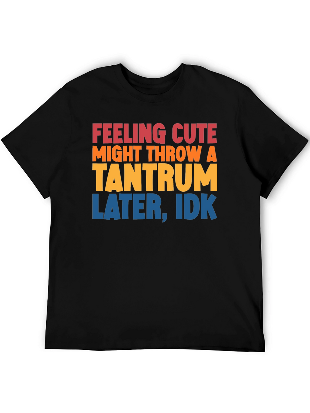 Feeling Cute Tantrum T-Shirt Funny Graphic Tee