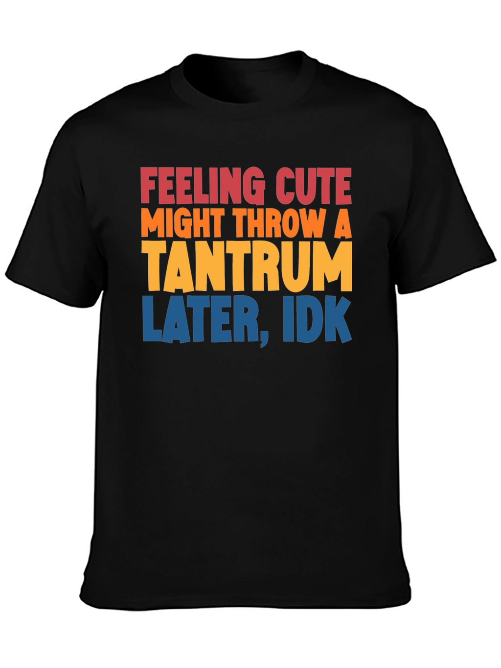 Feeling Cute Tantrum T-Shirt Funny Graphic Tee