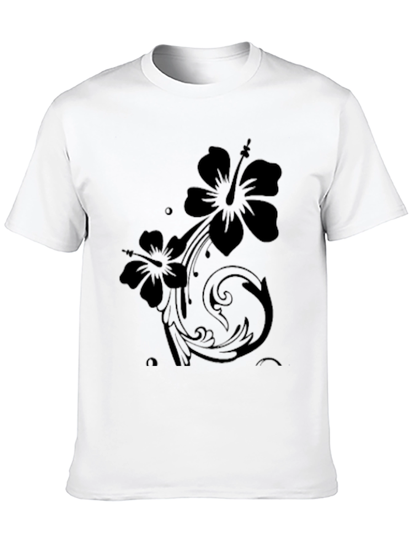 Black Floral Graphic T-Shirt