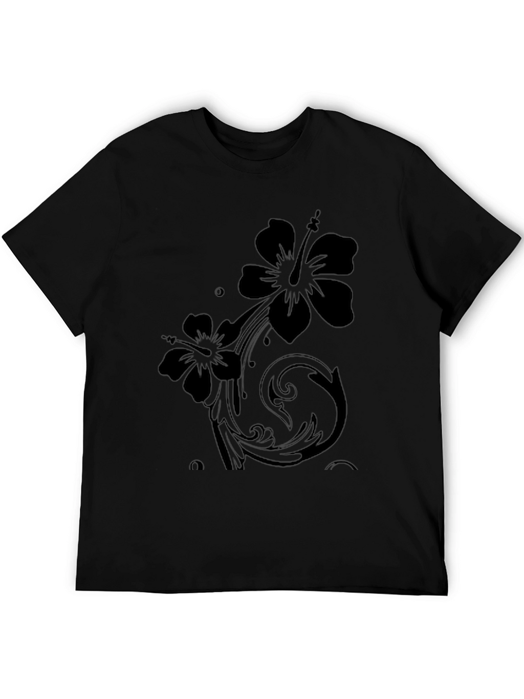 Black Floral Graphic T-Shirt