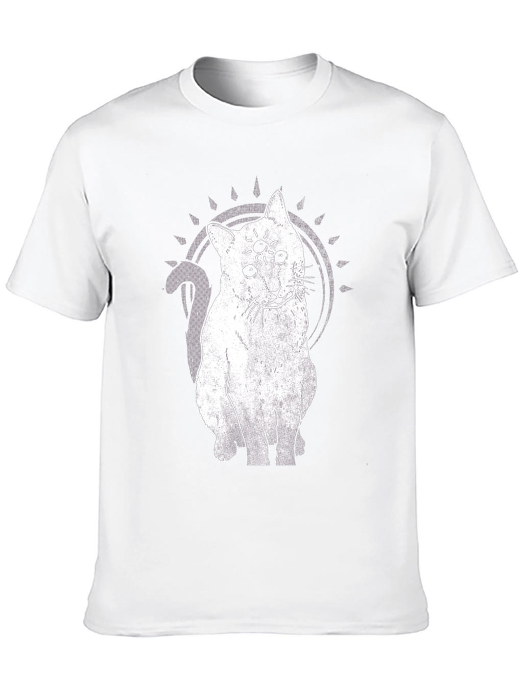 Three-Eyed Cat Graphic Tee - Unisex Black T-Shirt