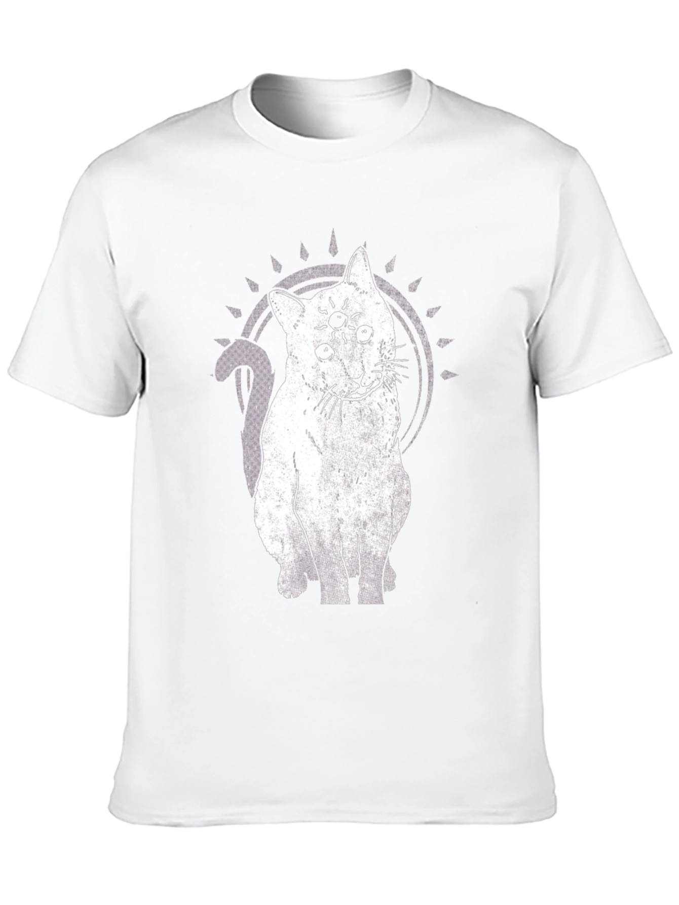 Three-Eyed Cat Graphic Tee - Unisex Black T-Shirt