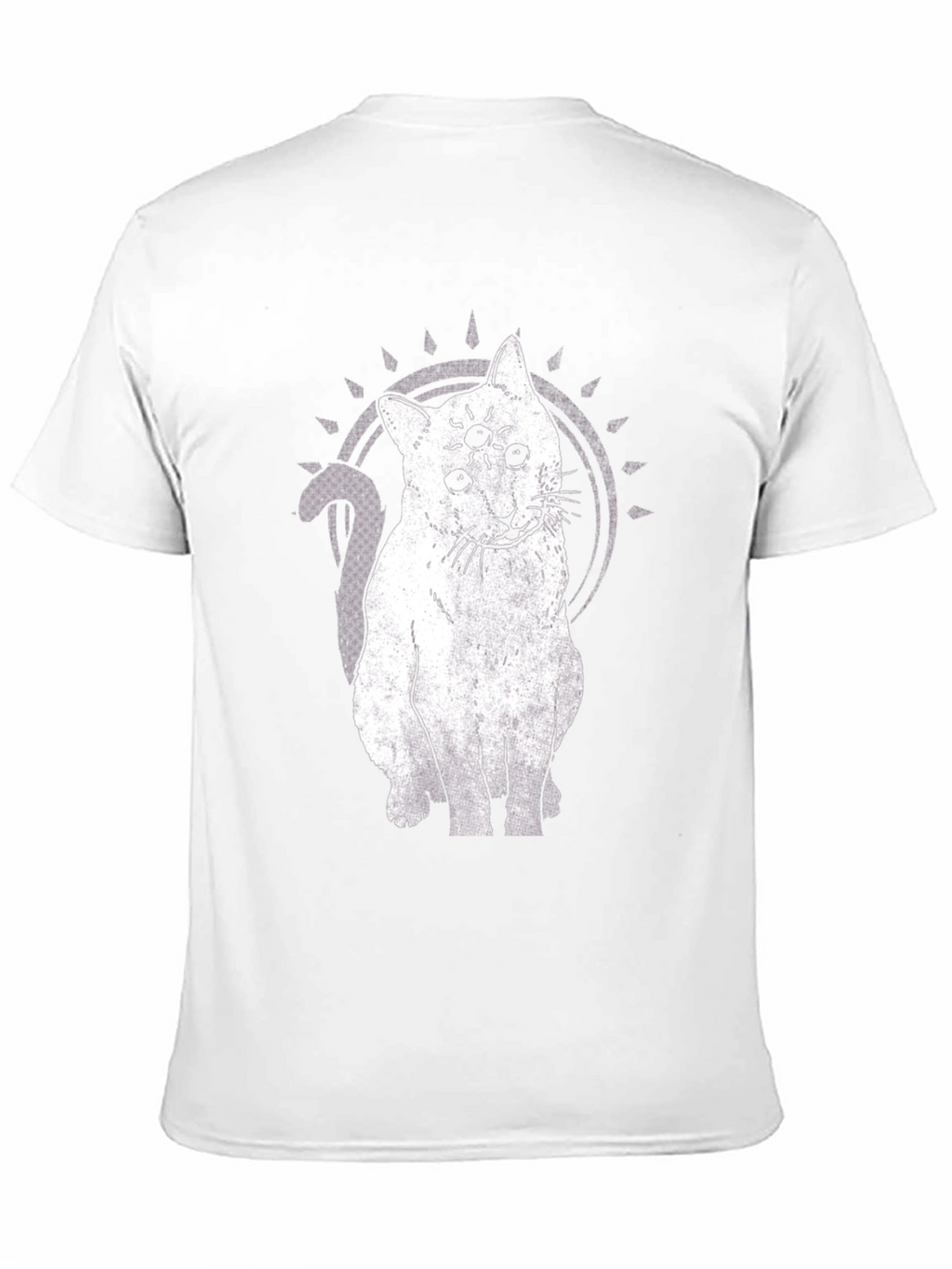 Three-Eyed Cat Graphic Tee - Unisex Black T-Shirt