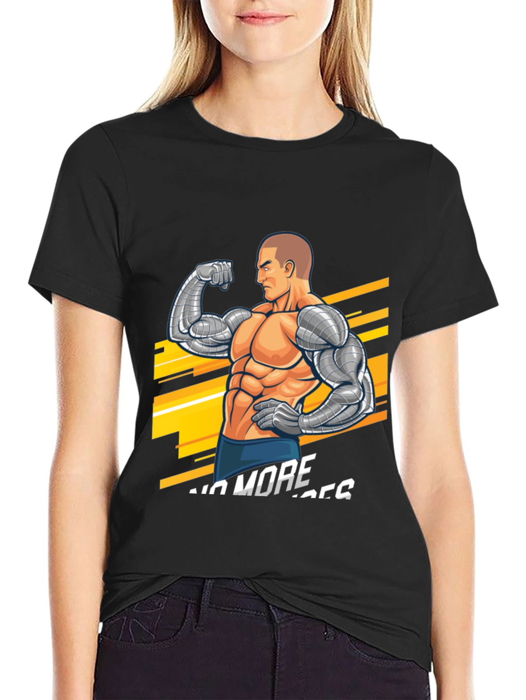 Cyber Muscle Black T-Shirt