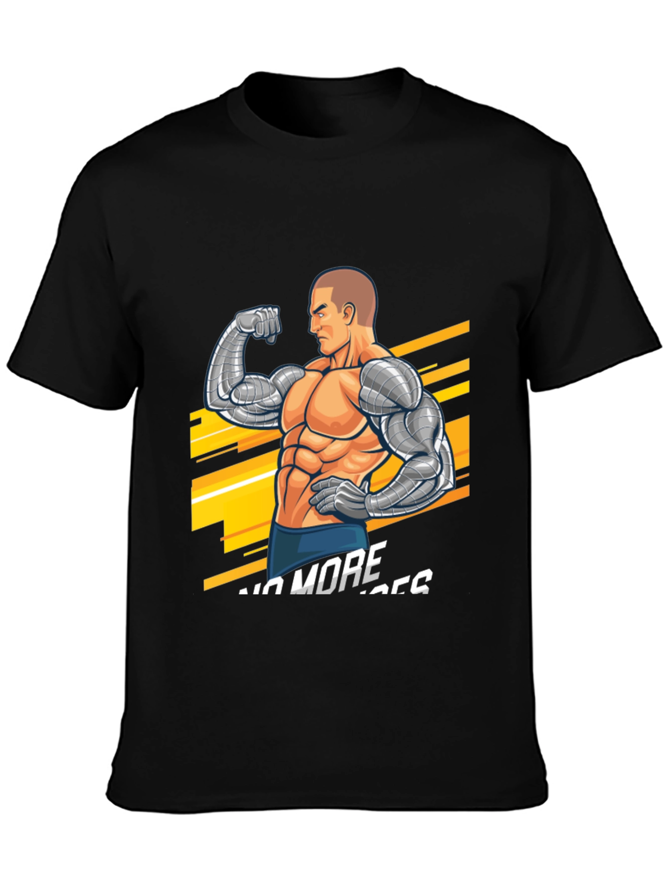 Cyber Muscle Black T-Shirt