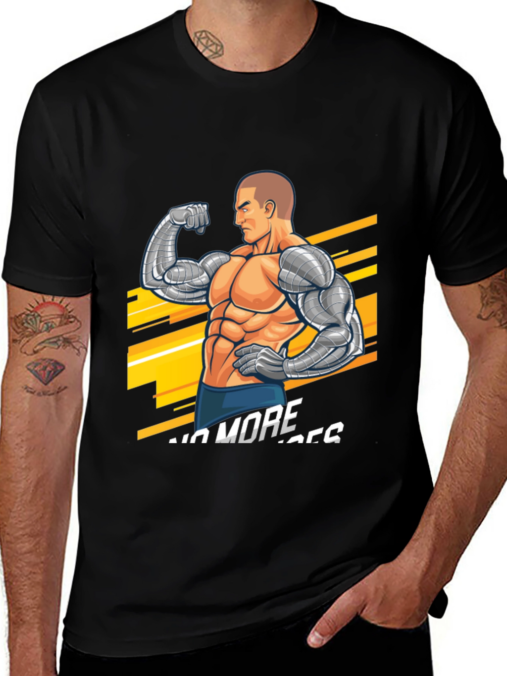 Cyber Muscle Black T-Shirt