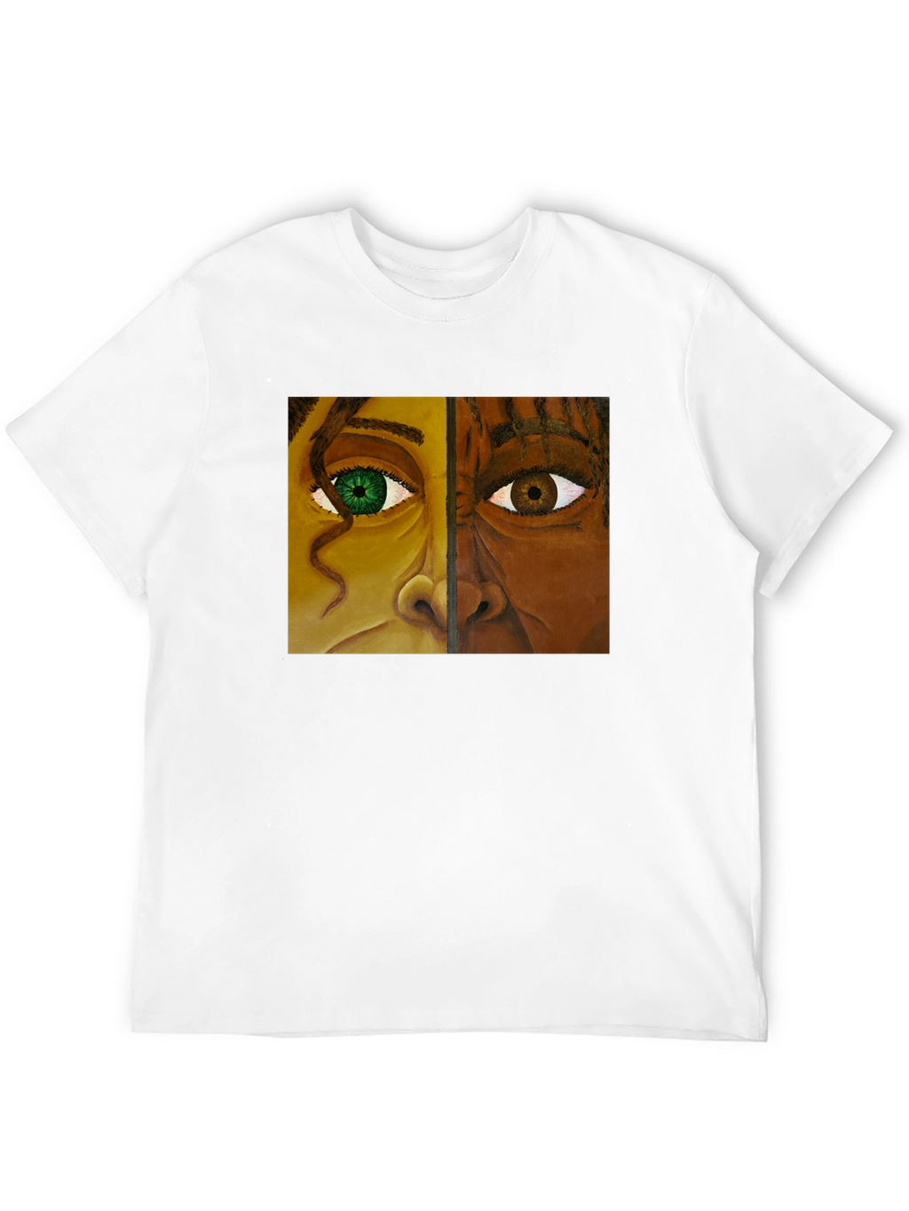 Unique Two-Faced Portrait Graphic Tee