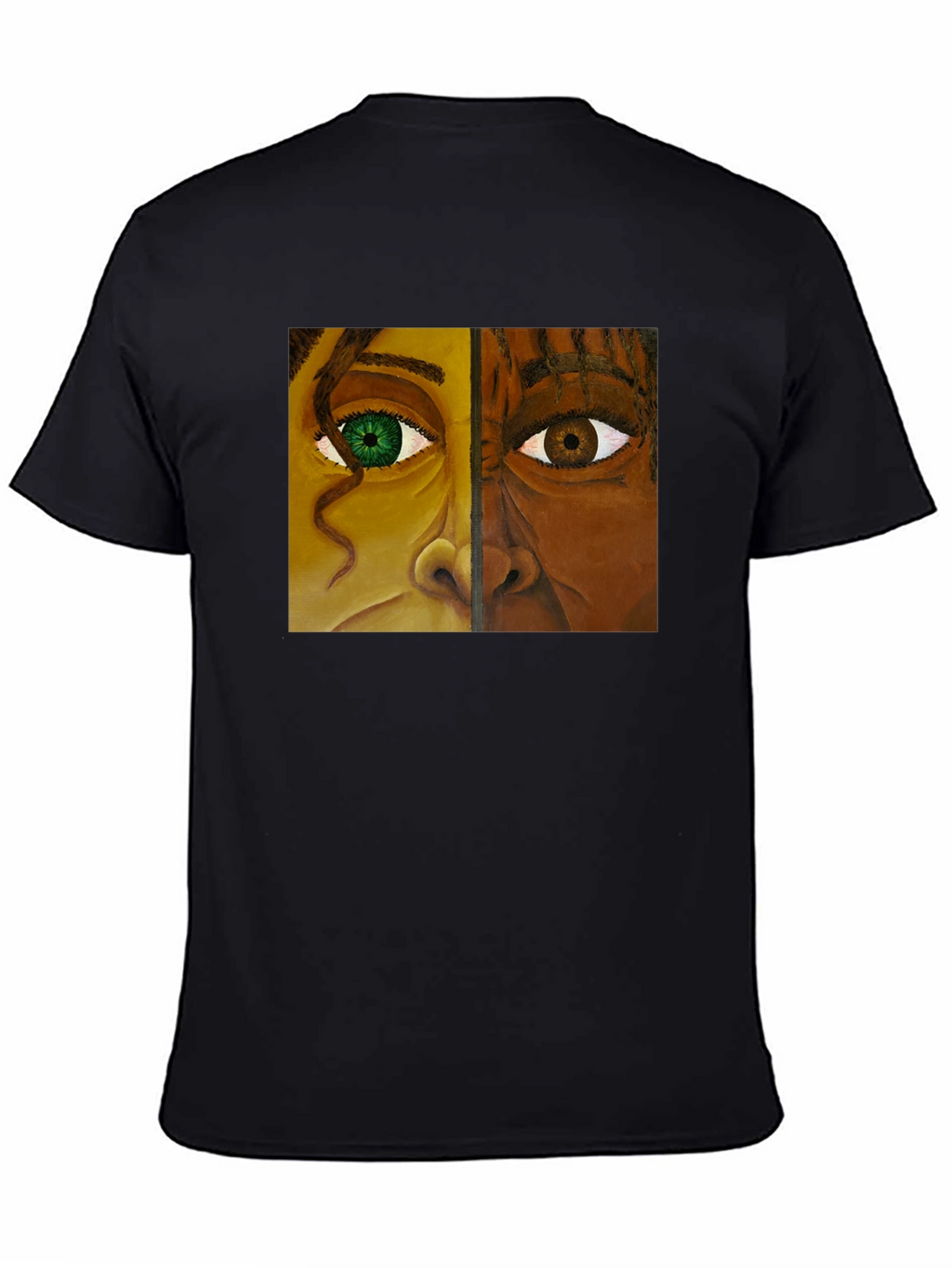 Unique Two-Faced Portrait Graphic Tee