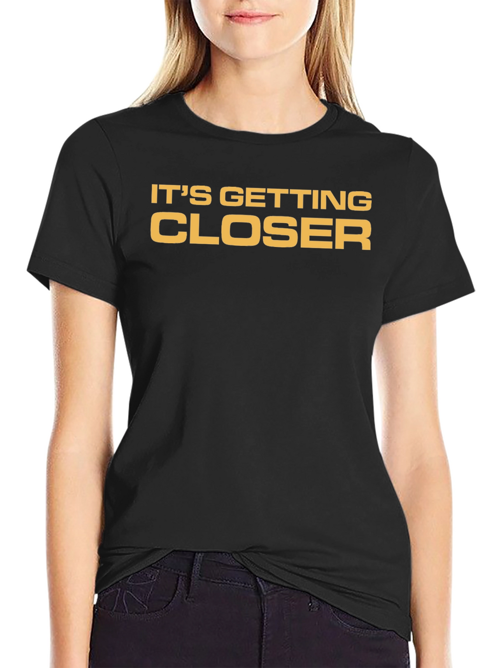 Its Getting Closer Black Graphic Tee