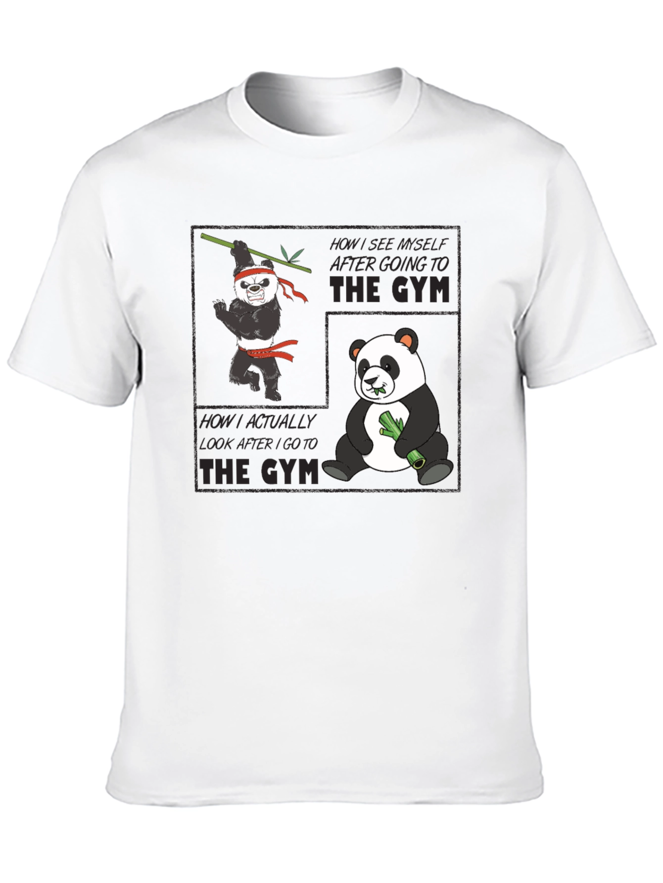 Panda Gym Black T-Shirt