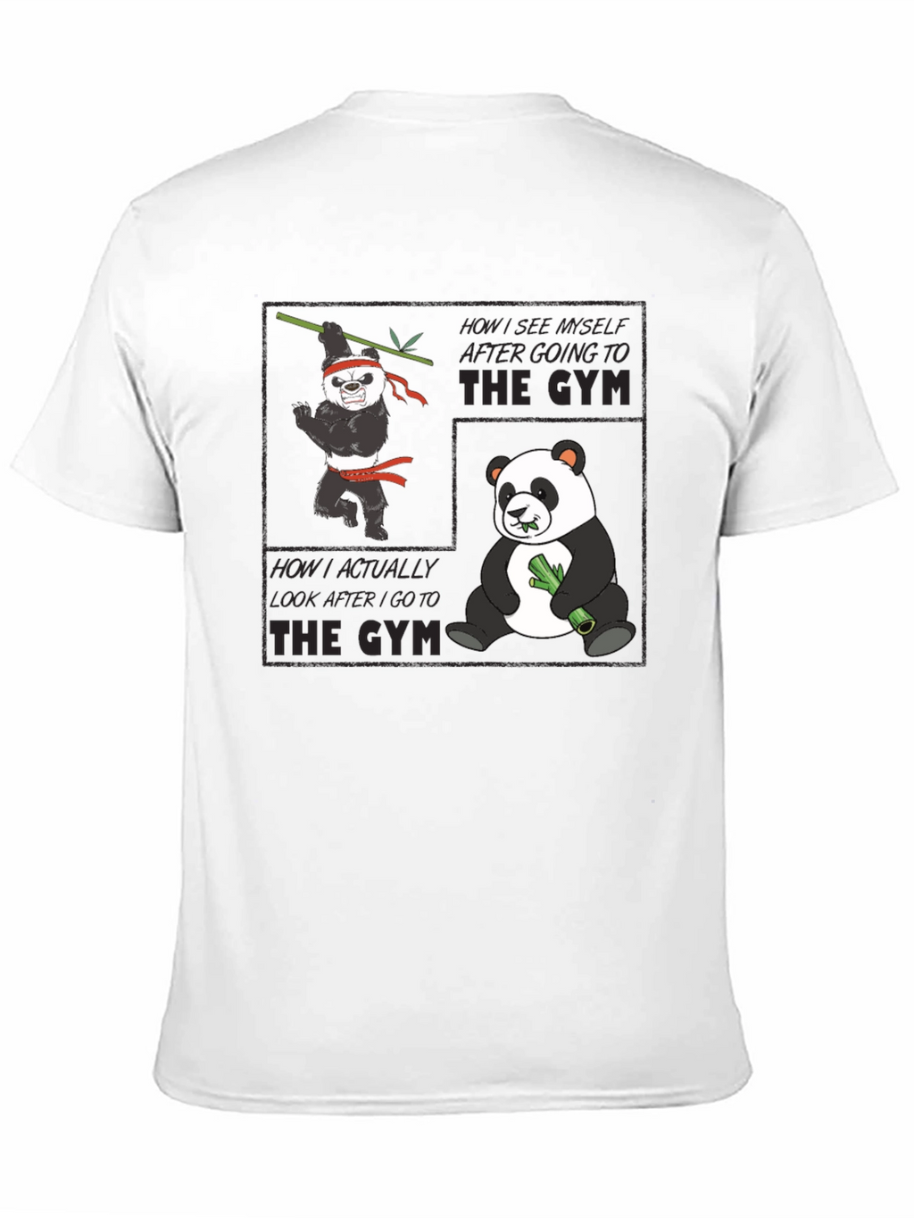 Panda Gym Black T-Shirt