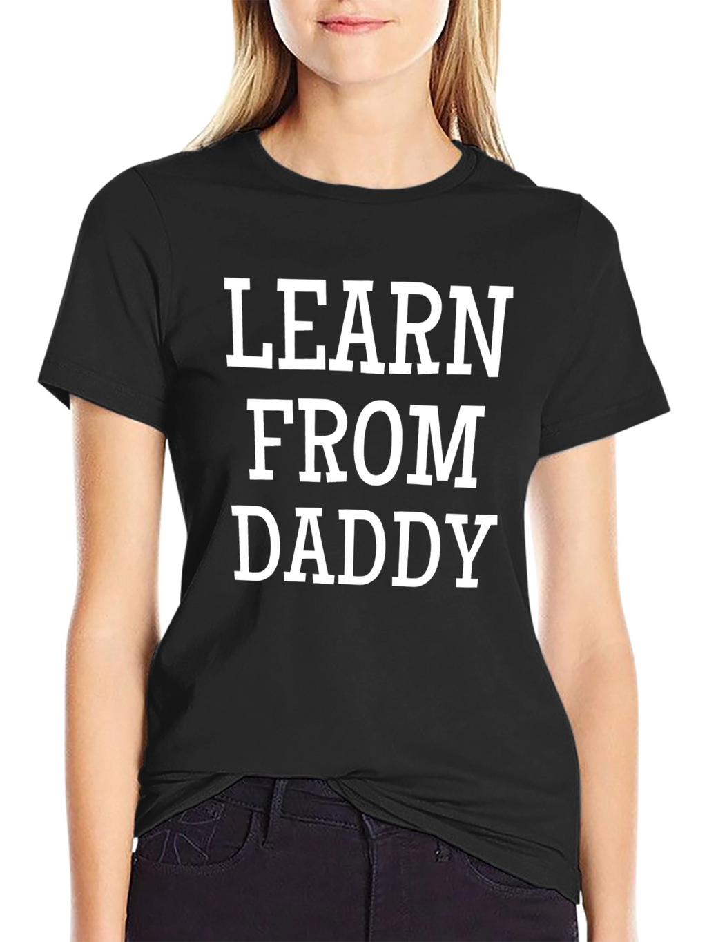 Learn From Daddy Graphic Tee - Black