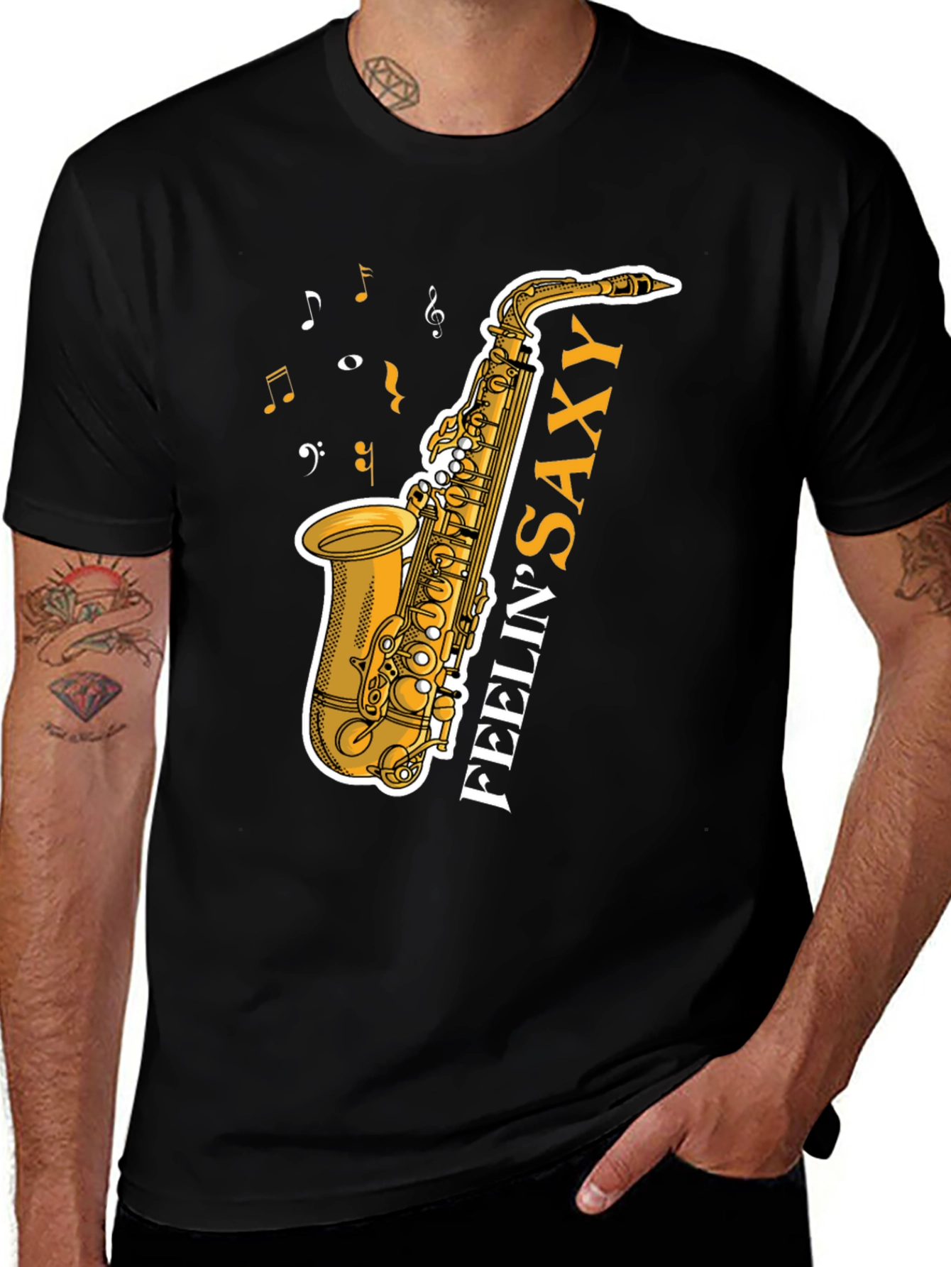 Feelin Saxy T-Shirt: Music Lovers Tee