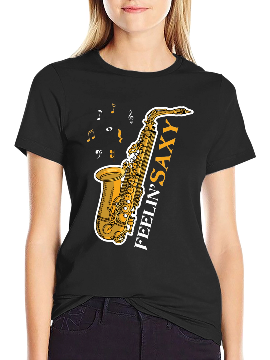 Feelin Saxy T-Shirt: Music Lovers Tee
