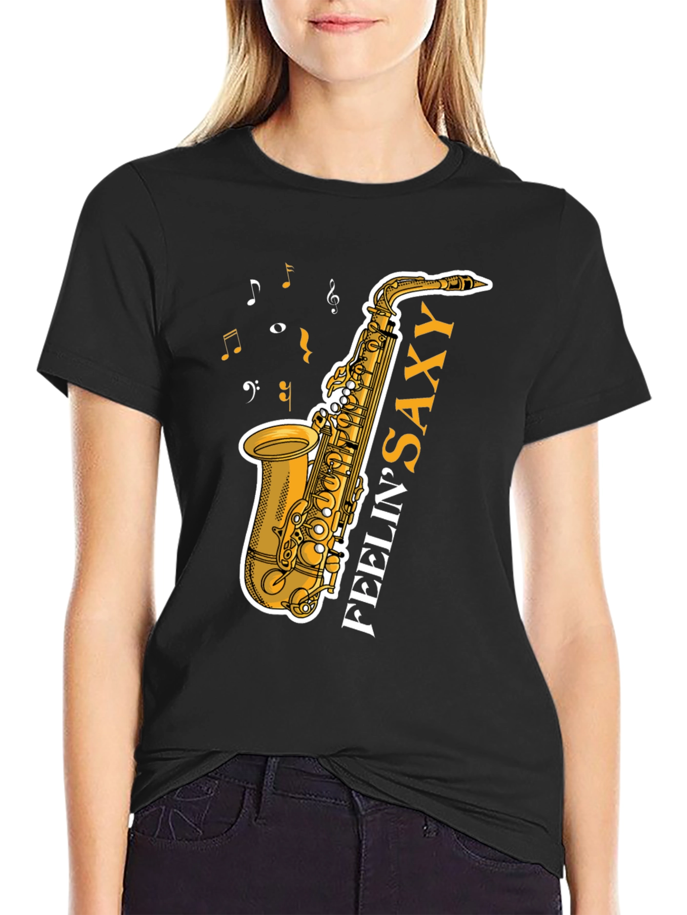 Feelin Saxy T-Shirt: Music Lovers Tee