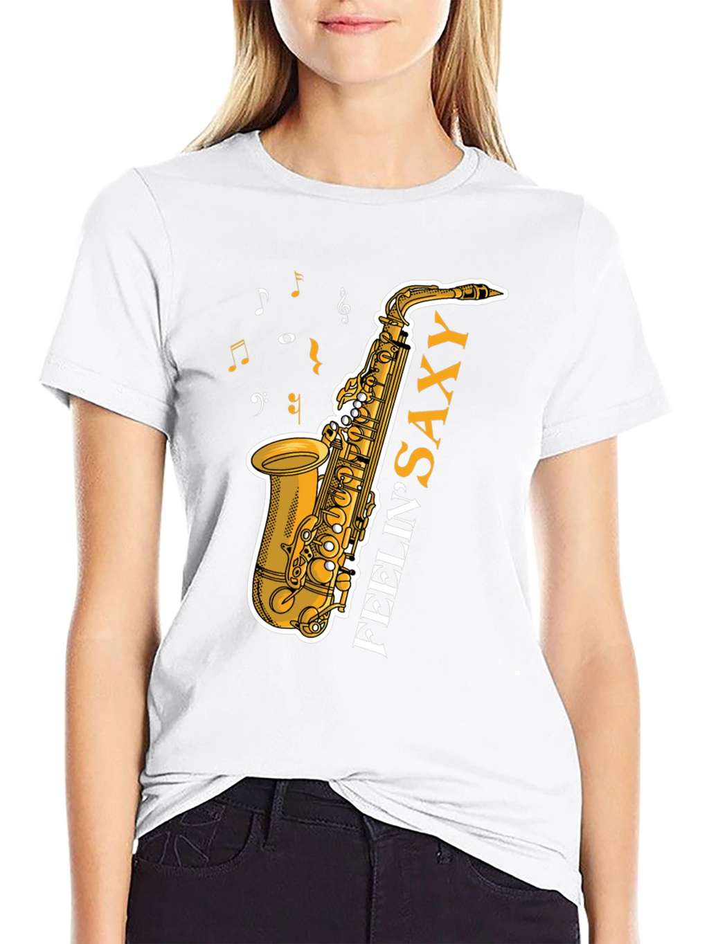 Feelin Saxy T-Shirt: Music Lovers Tee