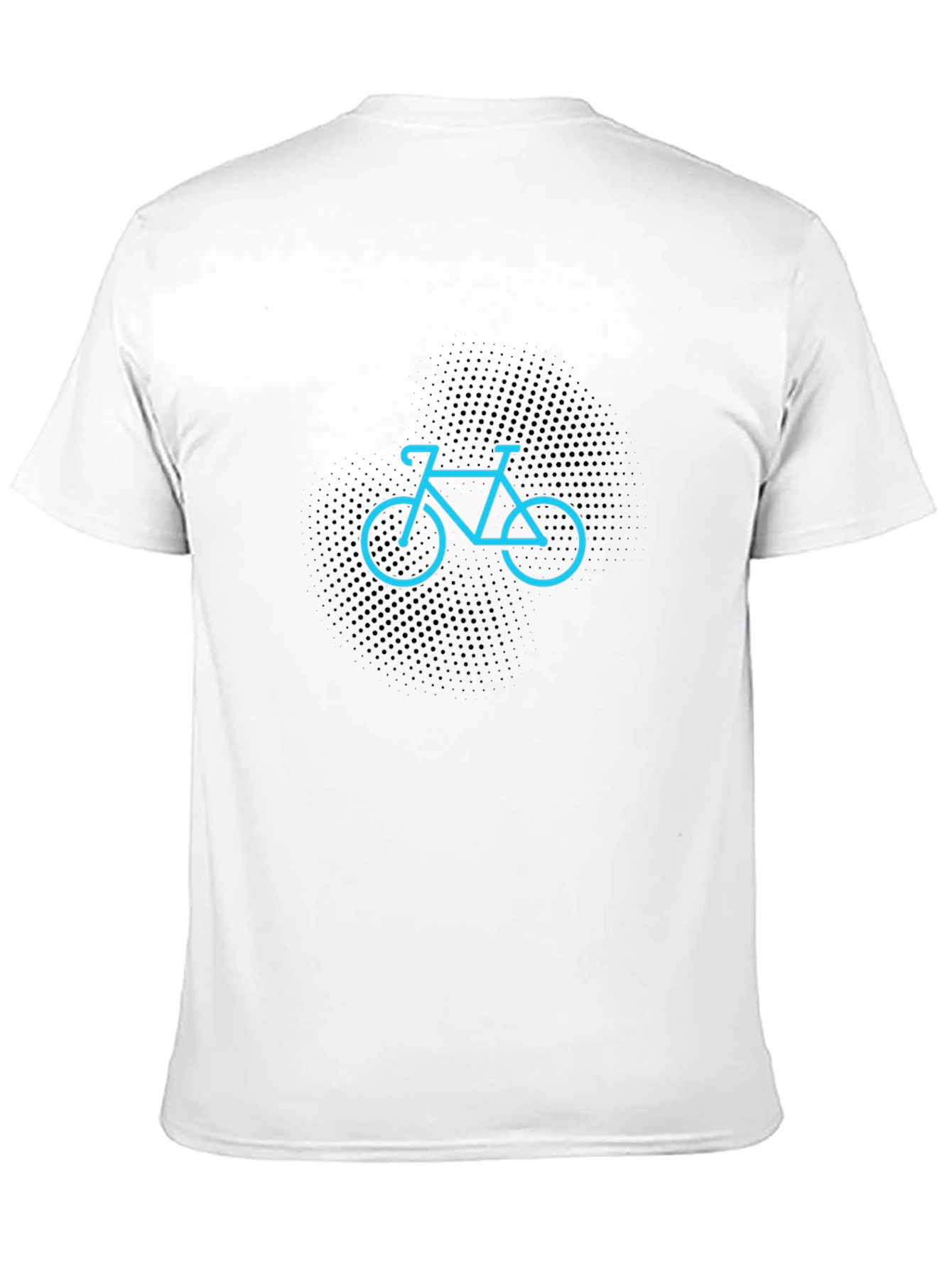 Mens Black T-Shirt with Bicycle Design
