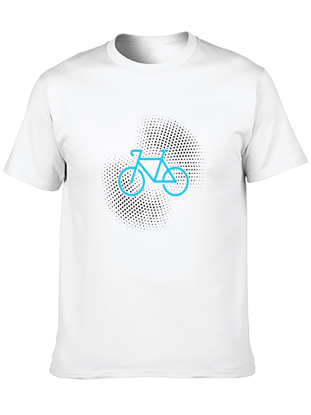 Mens Black T-Shirt with Bicycle Design