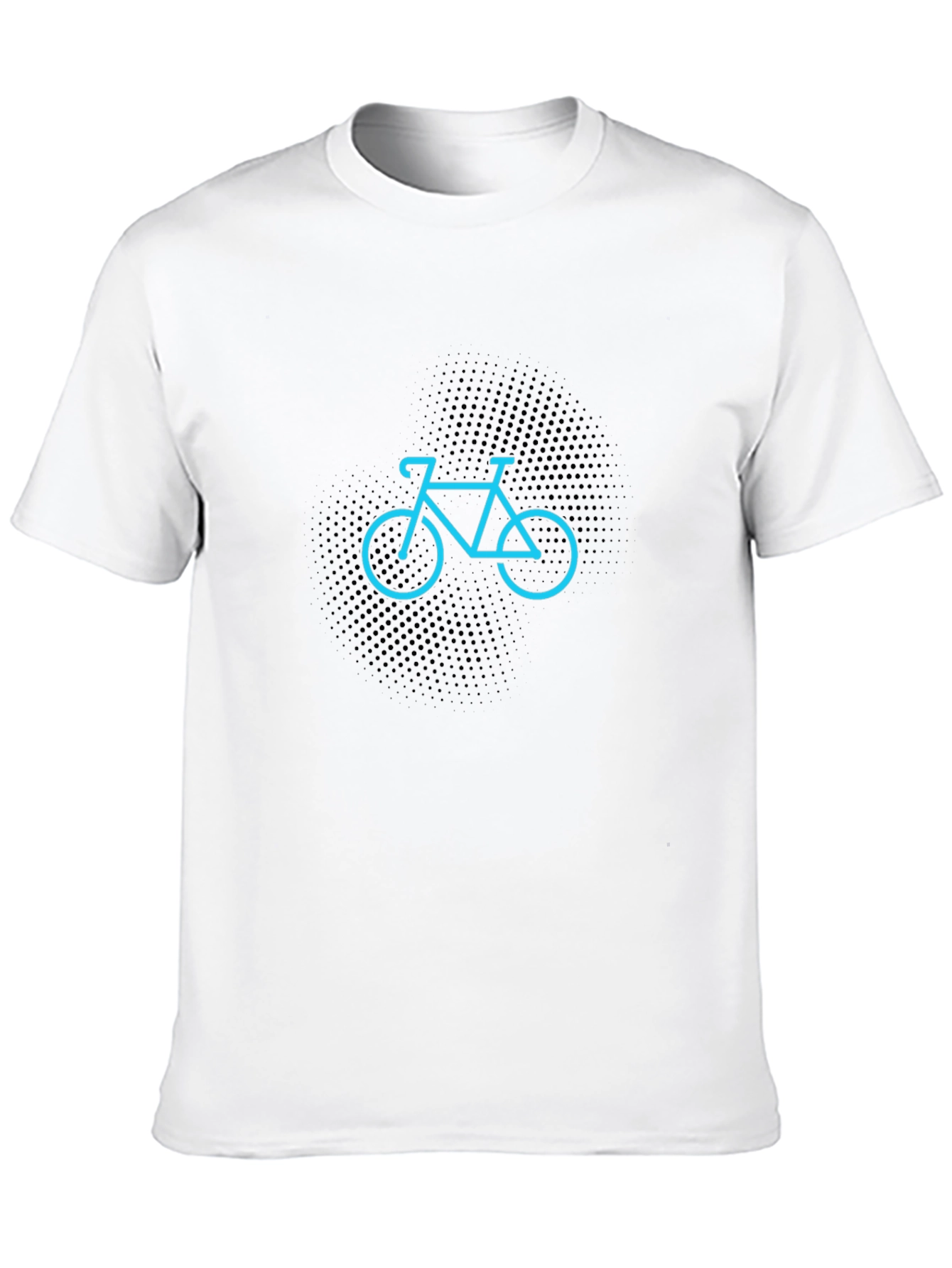 Mens Black T-Shirt with Bicycle Design