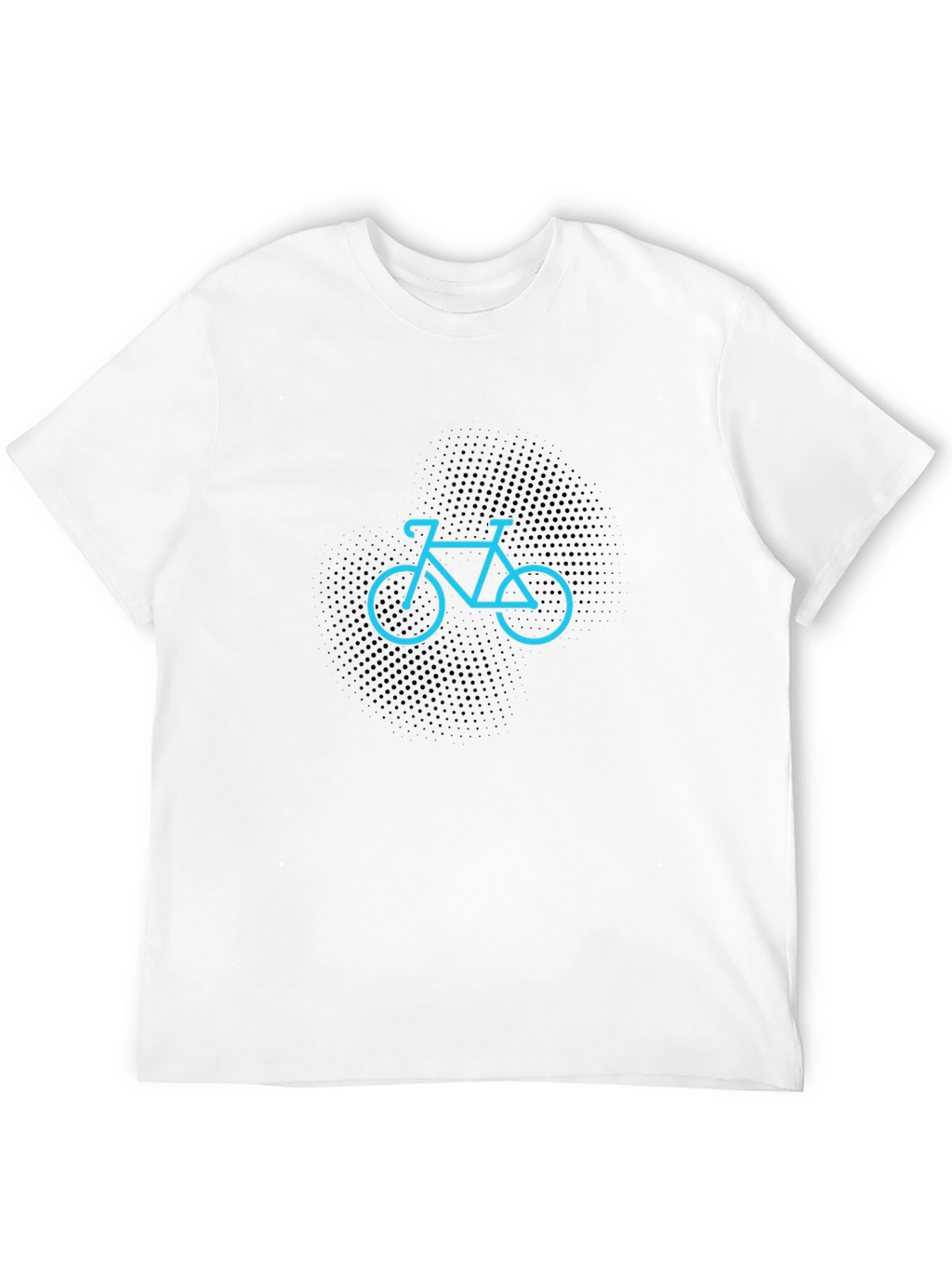 Mens Black T-Shirt with Bicycle Design