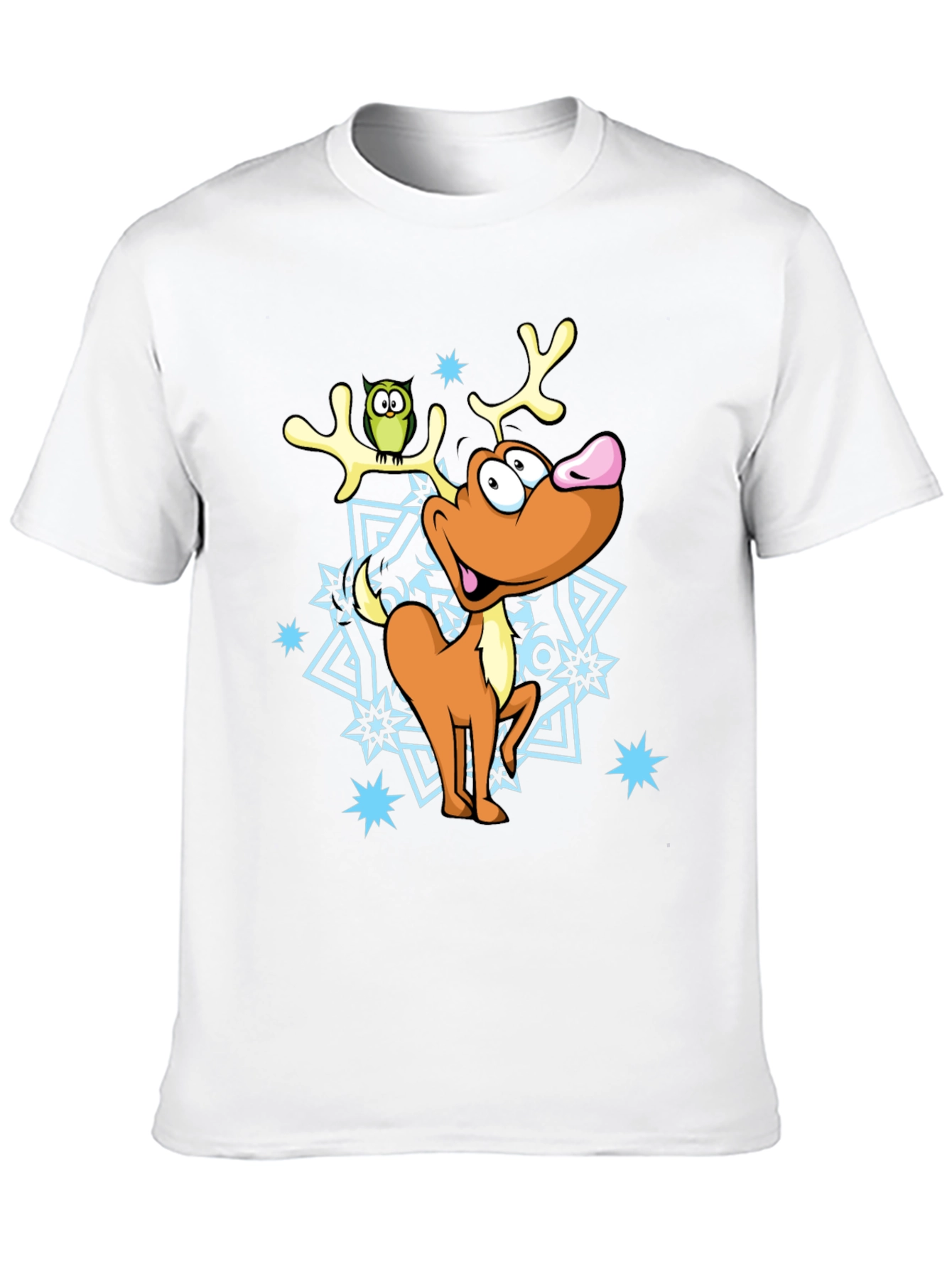 Festive Reindeer Graphic Tee - Holiday Cheer