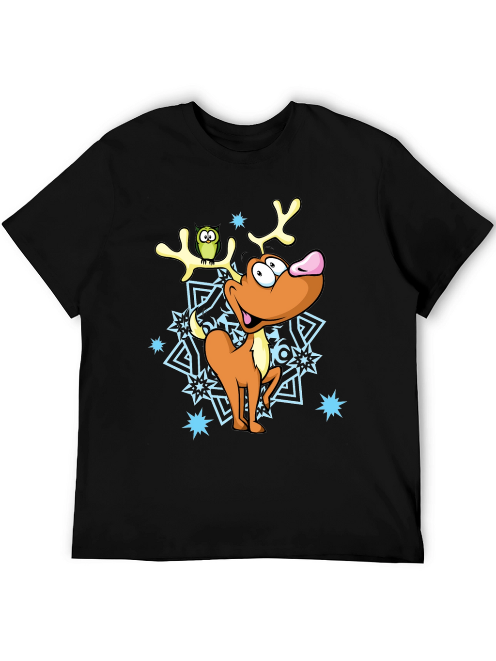 Festive Reindeer Graphic Tee - Holiday Cheer
