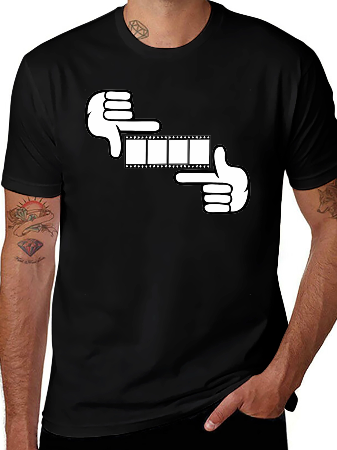 Film Frame Graphic Tee - Black