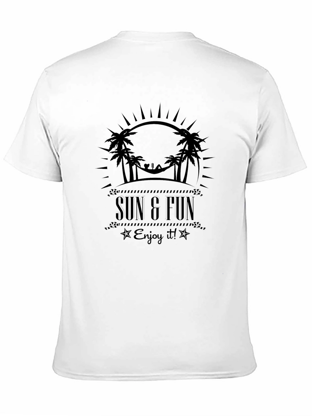 Sun & Fun Graphic Black T-Shirt