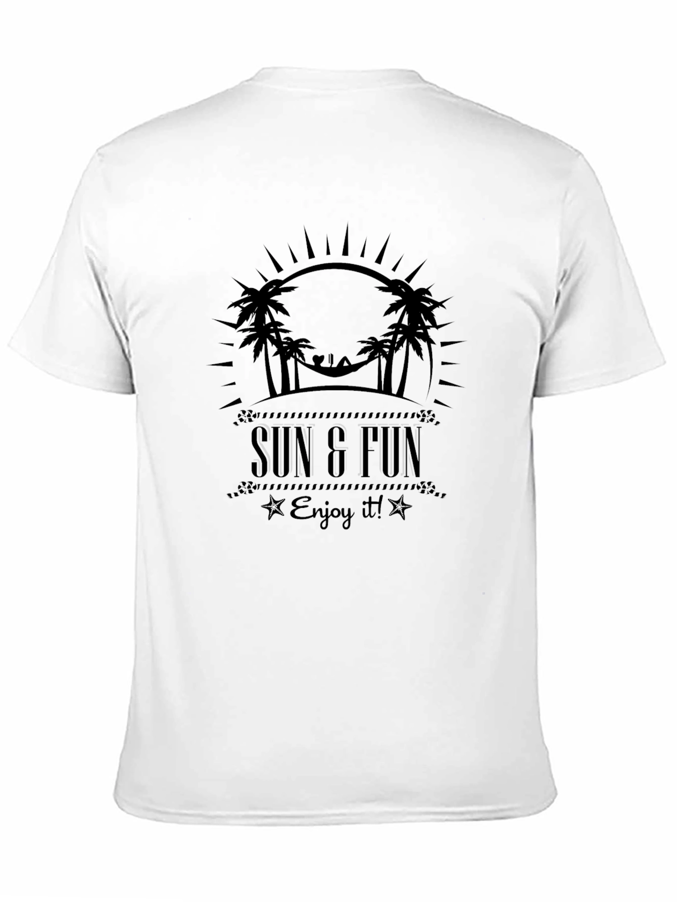 Sun & Fun Graphic Black T-Shirt