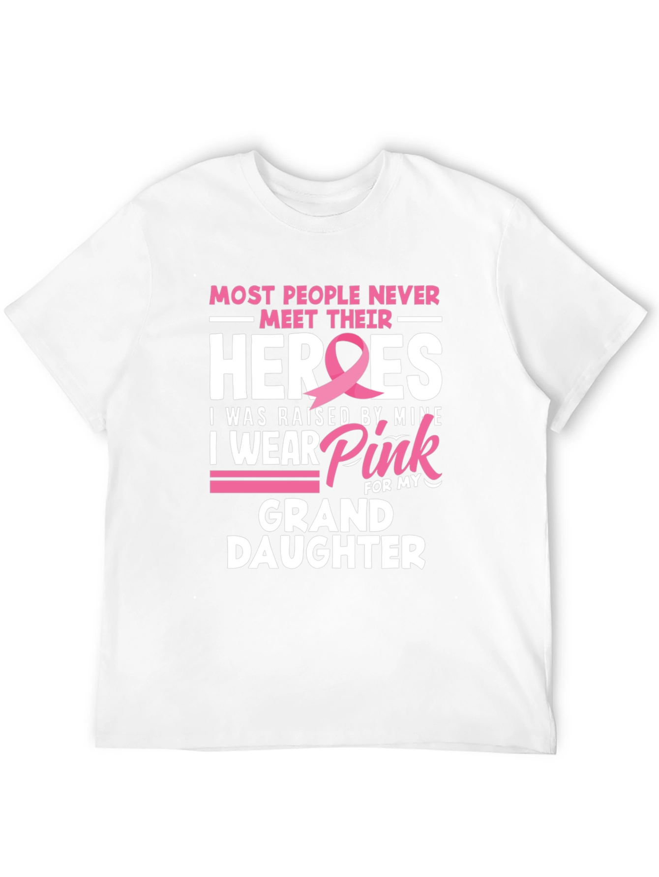 Heroes Granddaughter Pink Ribbon T-Shirt