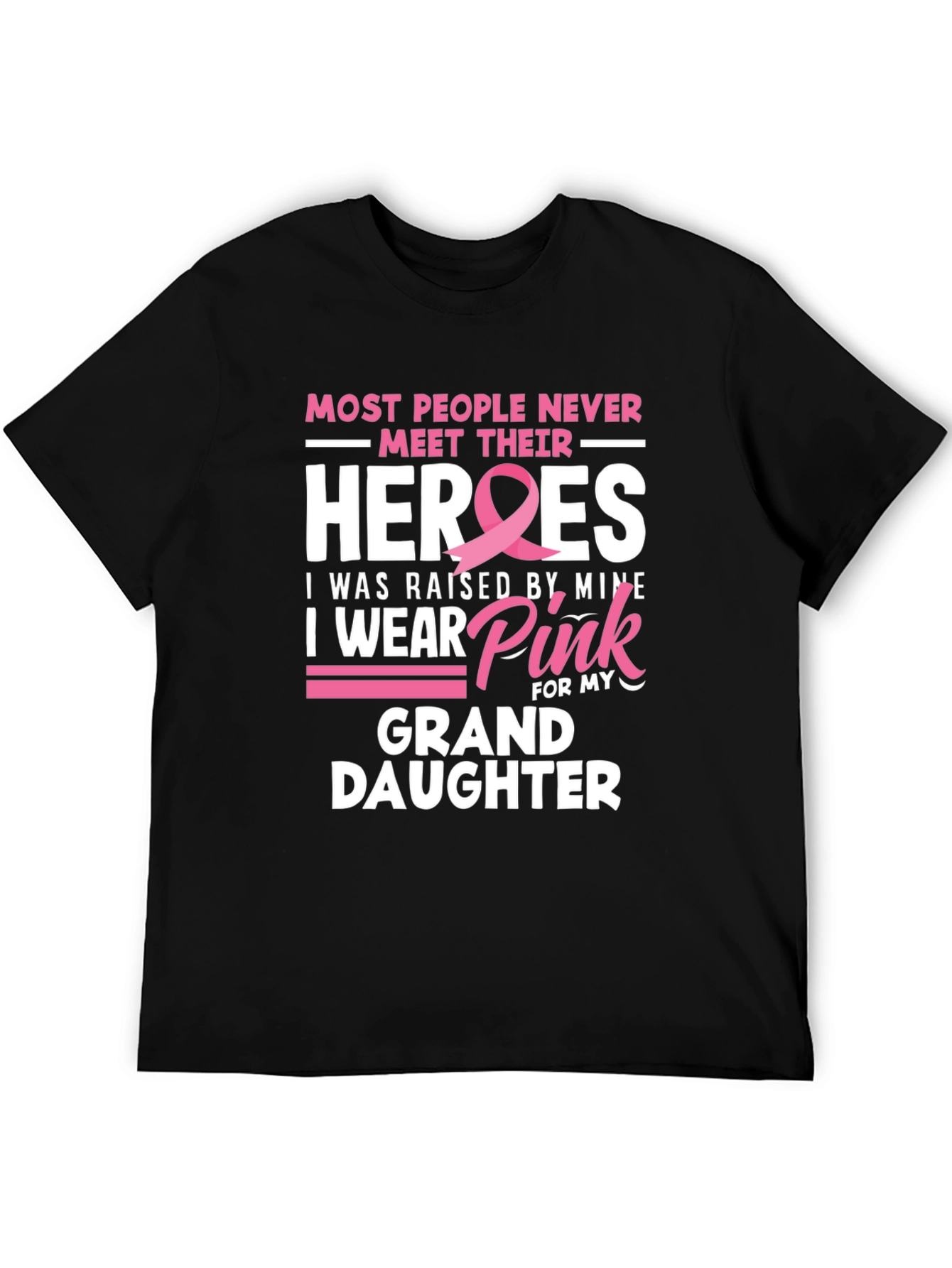 Heroes Granddaughter Pink Ribbon T-Shirt