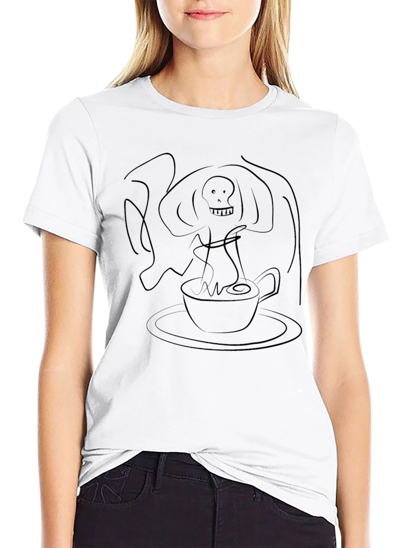 Grim Reaper Coffee T-Shirt - Black Graphic Tee