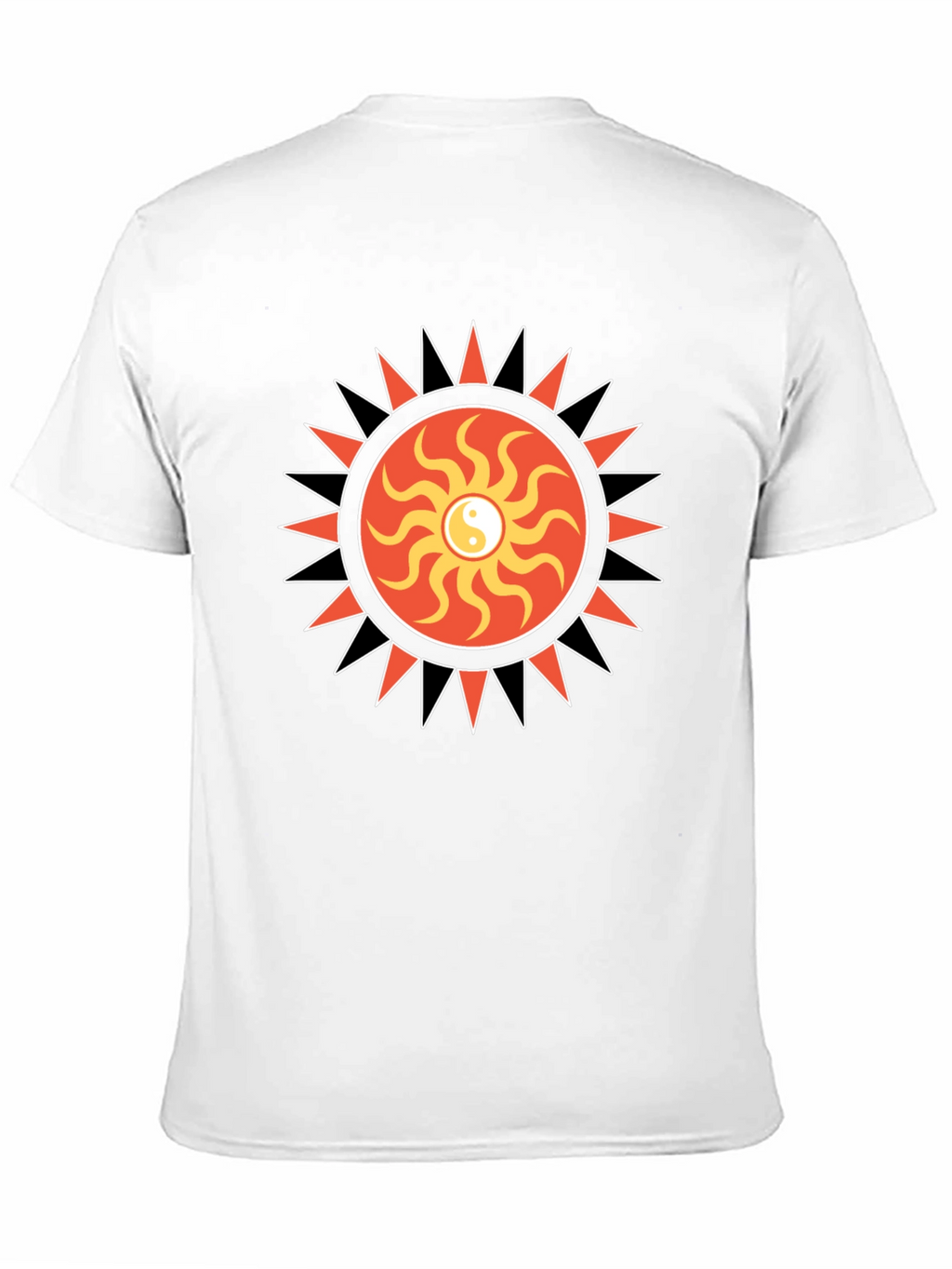 Yin Yang Sun Graphic Black T-Shirt