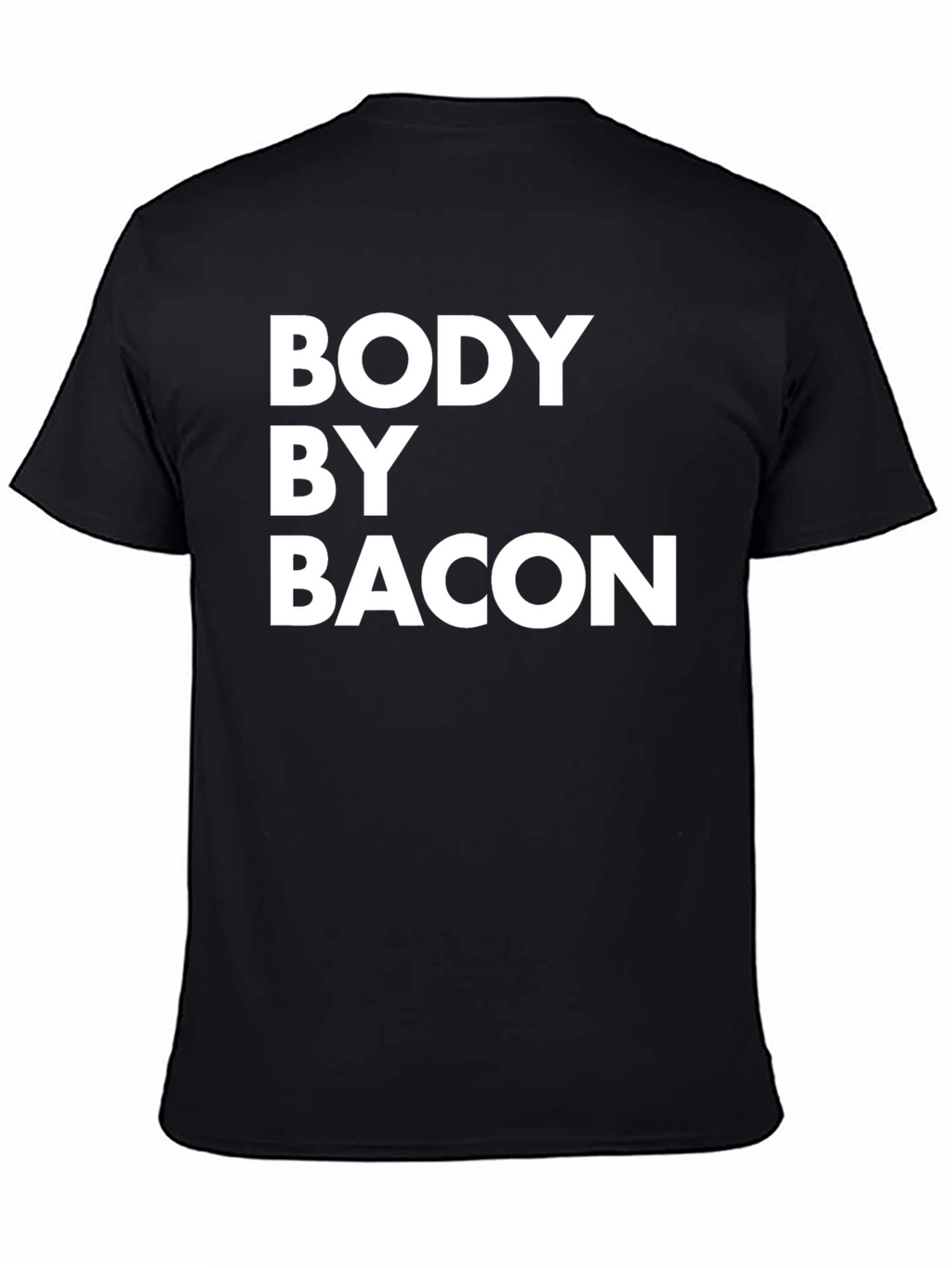 Body By Bacon Black T-Shirt - Funny Foodie Tee