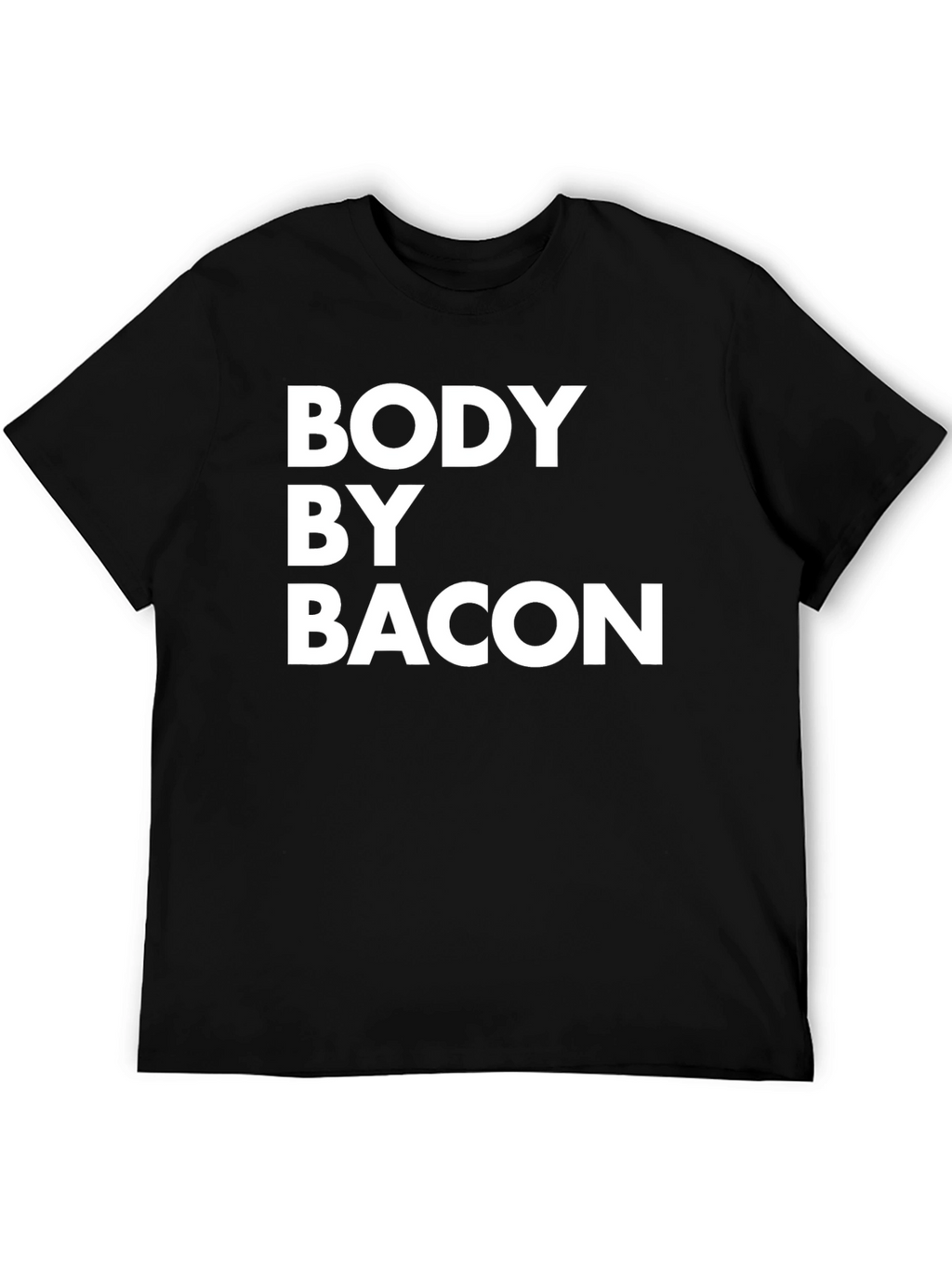 Body By Bacon Black T-Shirt - Funny Foodie Tee