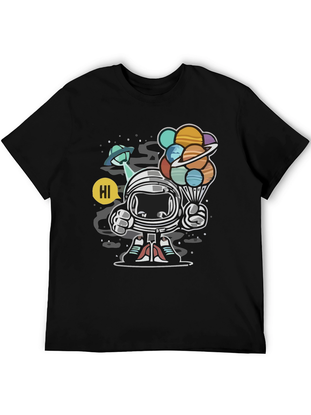 Astronaut Planet Balloon Graphic Tee