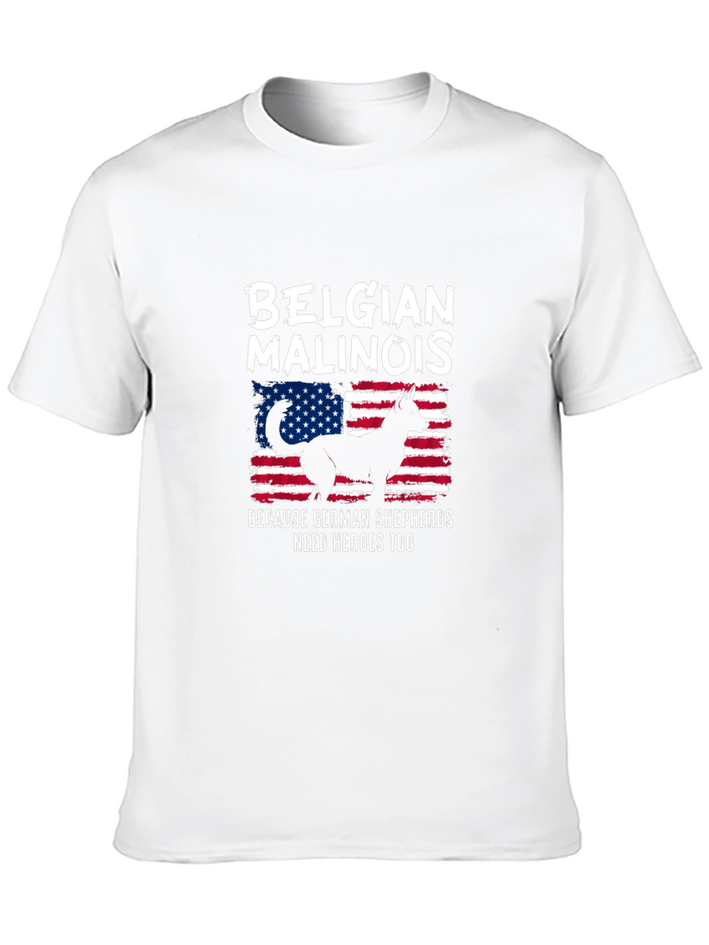 Belgian Malinois USA Flag T-Shirt - Dog Lover Tee