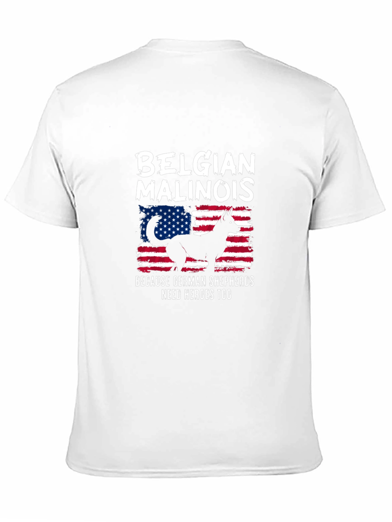 Belgian Malinois USA Flag T-Shirt - Dog Lover Tee