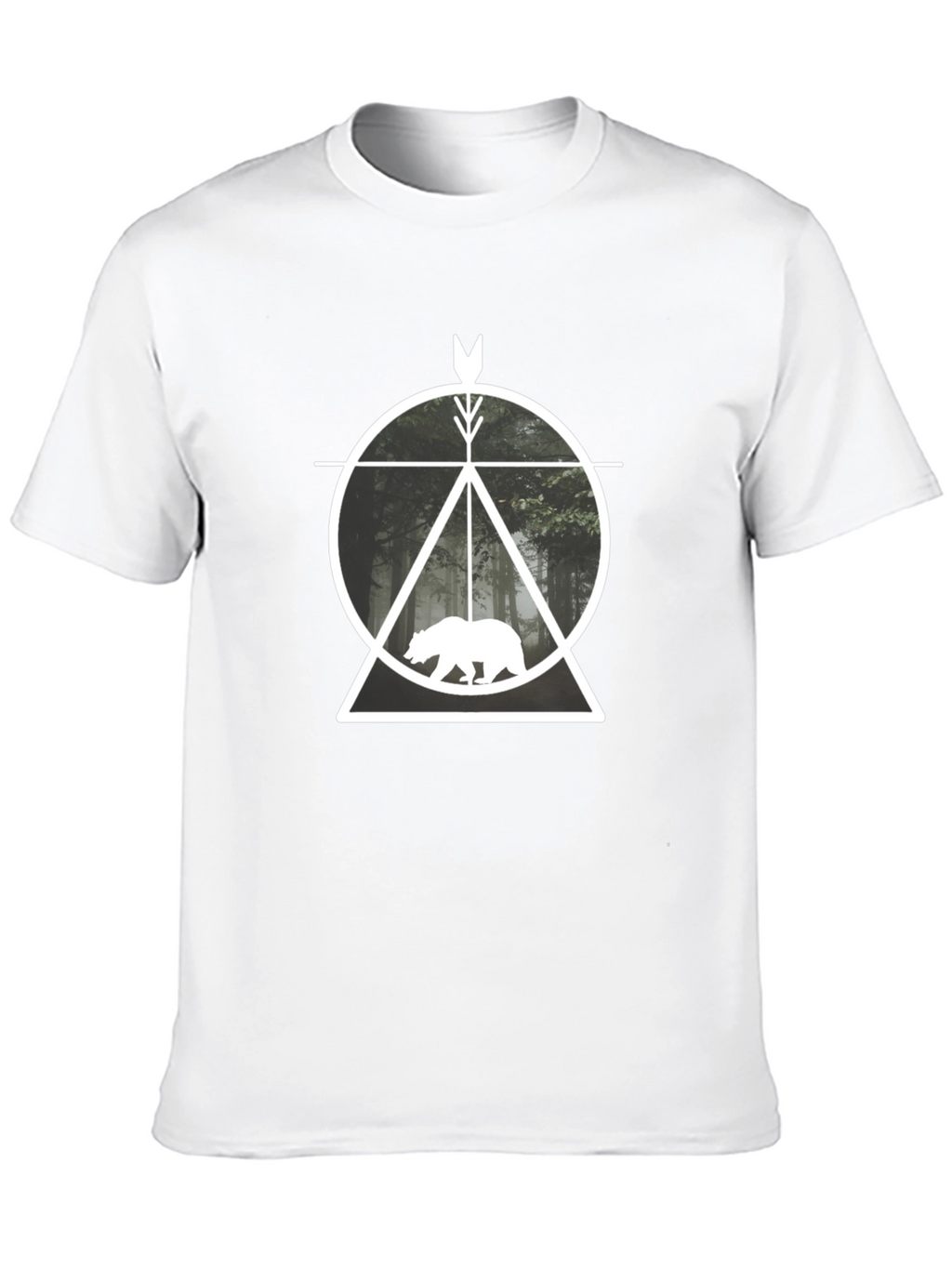 Nature Arrow Bear T-Shirt - Mens Black Tee